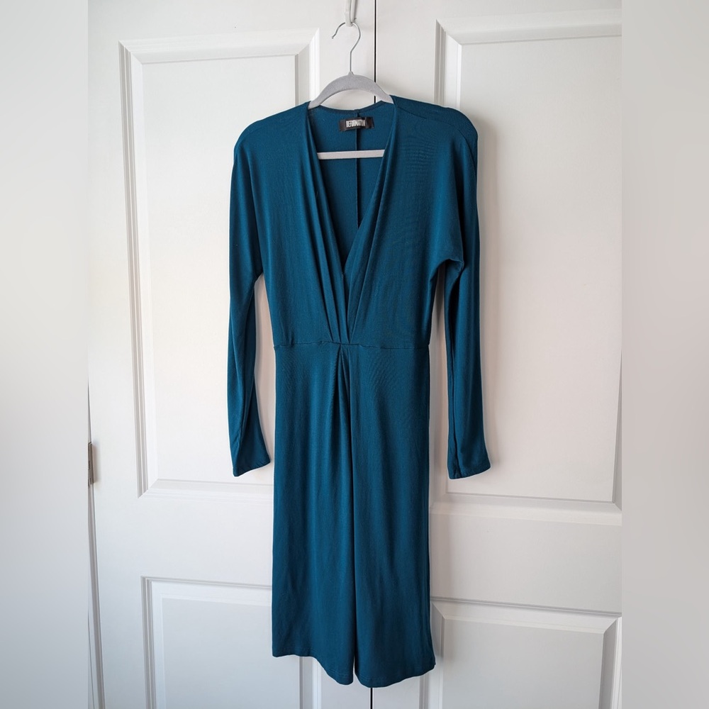 Reformation Carter Dress Teal (Size S) - Picture 1 of 10